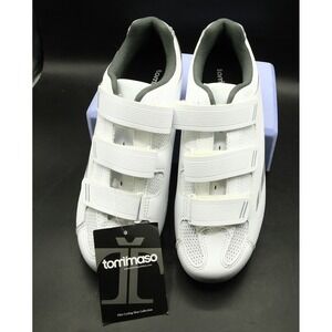 Tommaso Pista 100 Womens Cycling Shoes White Silver 9 US 40 EUR Road Spin SPD